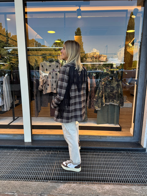 Blazer Fringe Marrone