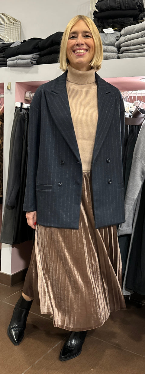 Gonna velluto Tortora