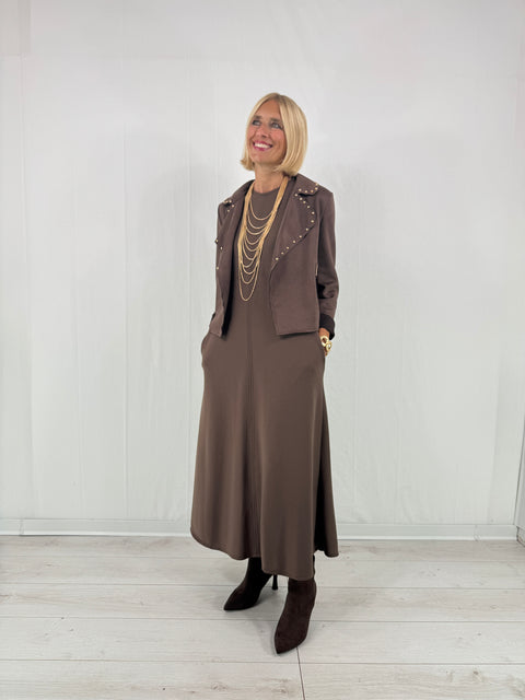 Giacchino Cora Borchie Marrone