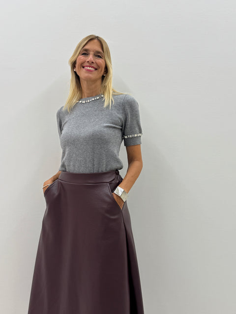 Jupe Shirin Bordeaux