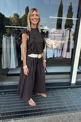 Giuliana Brown Culotte Trousers