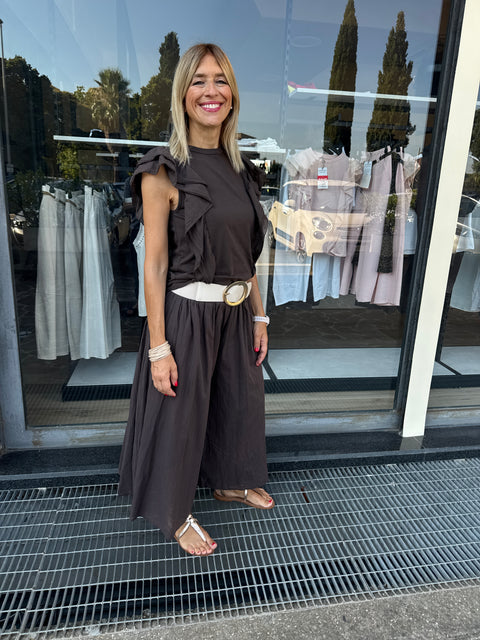Giuliana Brown Culotte Trousers