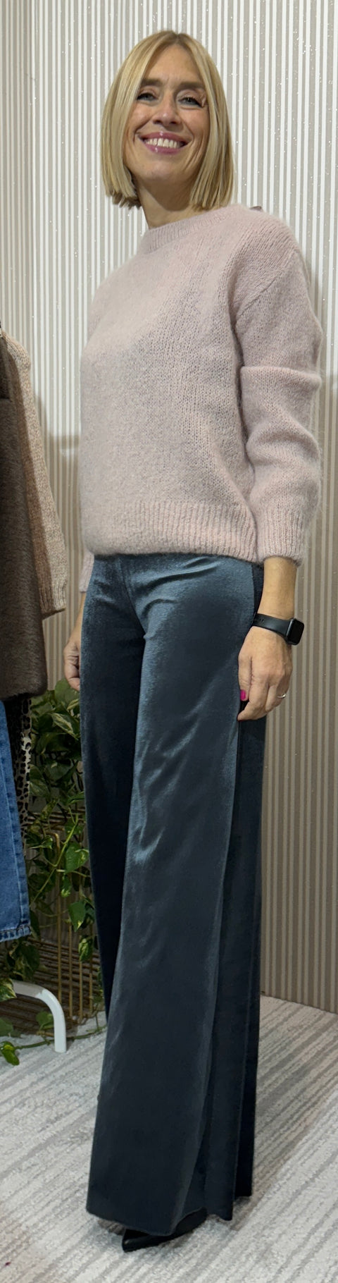 Maglione Fiocco Mohair Cipria