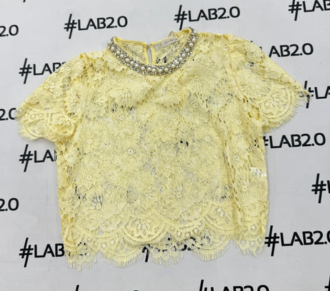 Camiseta Romance amarillo claro
