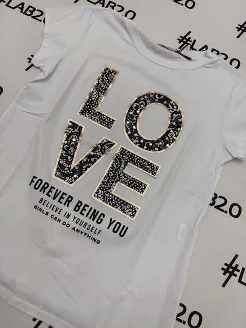 Camiseta Love blanca