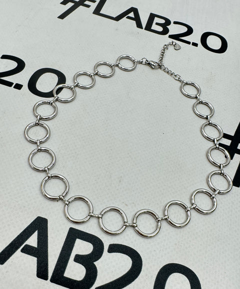 Silver hoop necklace