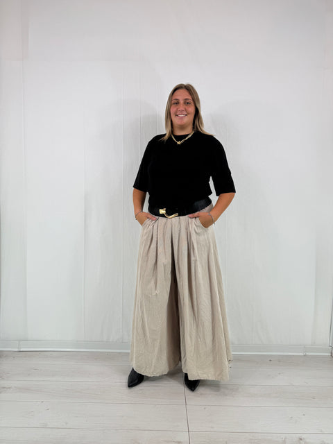 Panta-gonna Laura Velvet Beige
