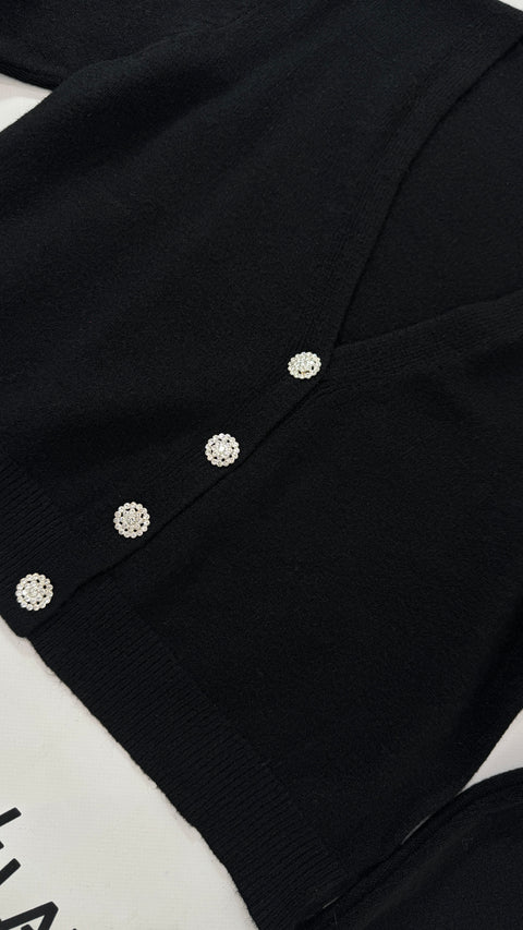 Cardigan Botton Nero