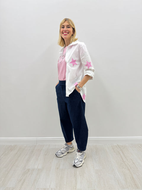 Pink star shirt