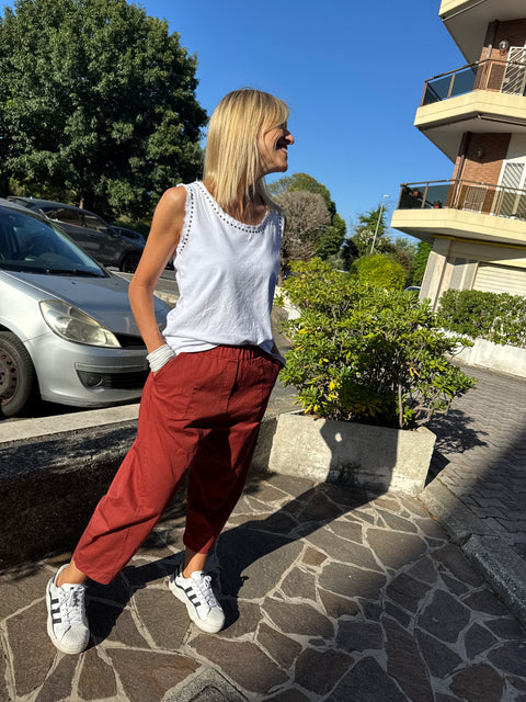 Ada COTTON Rust Trousers