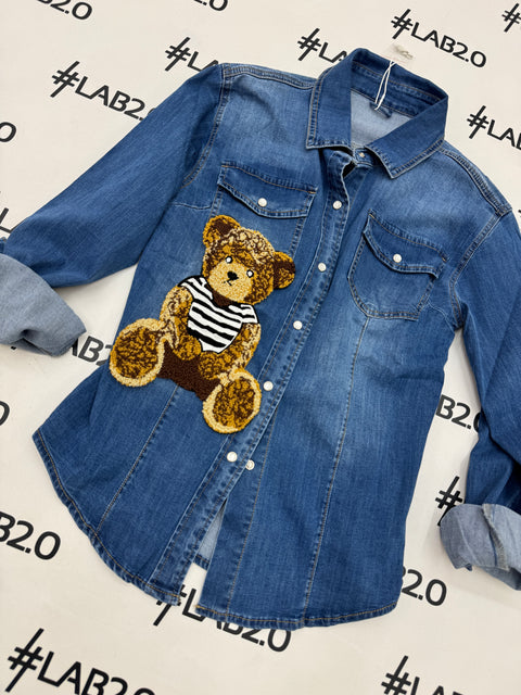 Camicia Blu Bear