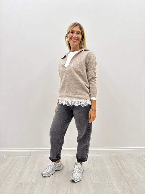 Maglione Clotilde Beige