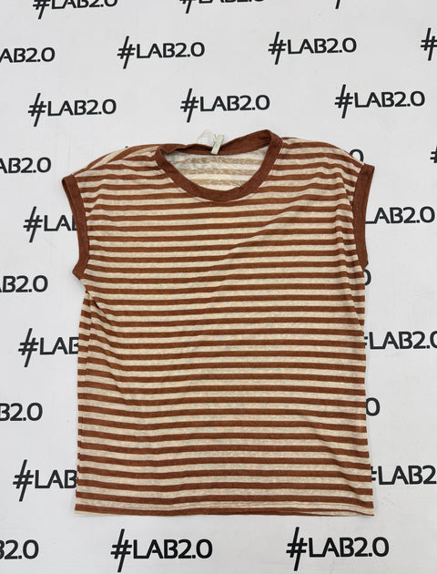 T-shirt Kia Righe Ruggine