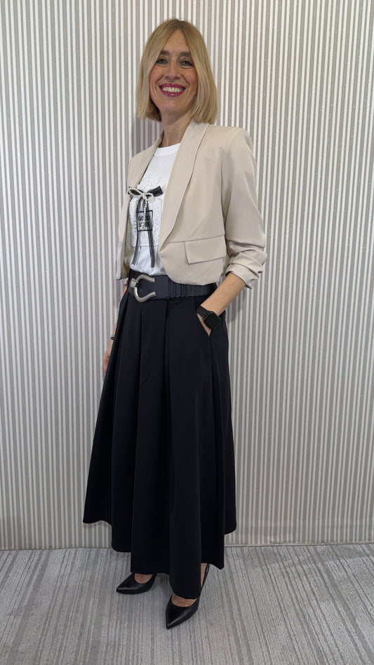 Blazer Crop Beige
