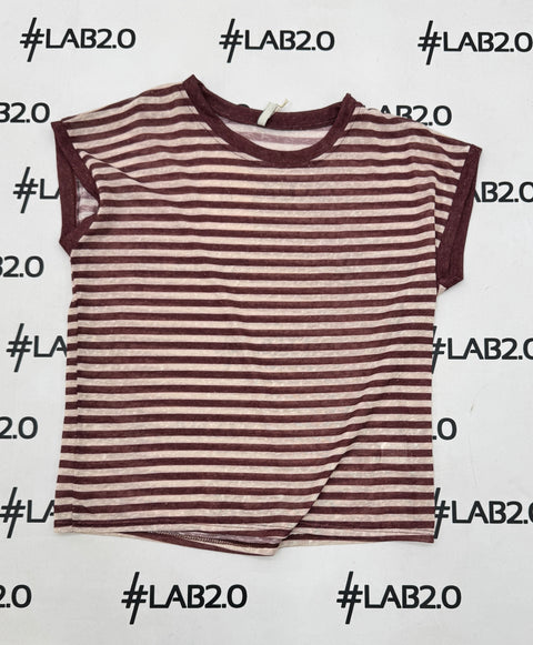 T-shirt Kia Righe Bordeaux