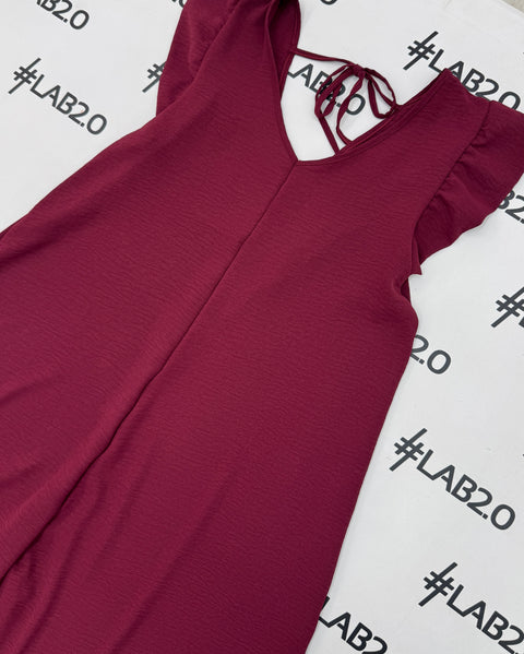 Arianna Burgundy Jumpsuit