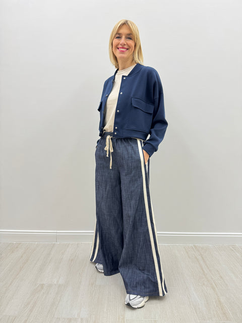 Gaia Spring Blue Bomber Jacket