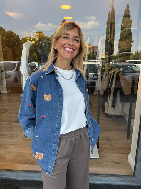 Camisa Lovely Bear Azul