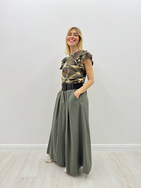 Laura Summer Military Green Skort