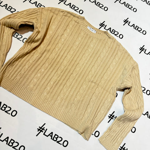 Maglione Trecce Beige