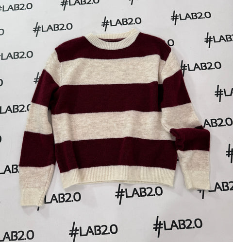 Maglione Stripes Bordeaux