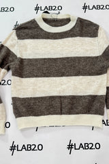 Maglione Stripes Tortora Scuro