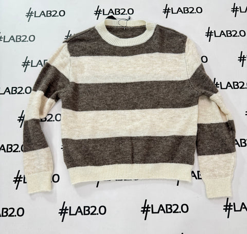 Maglione Stripes Tortora Scuro
