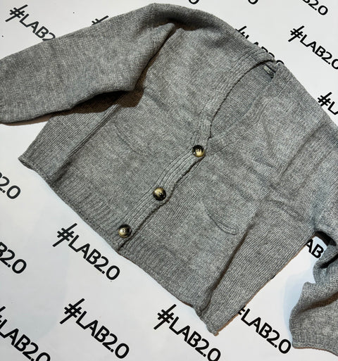 Cardigan Bottoni Grigio