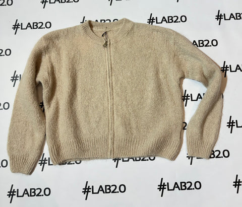 Cardigan Zip Beige