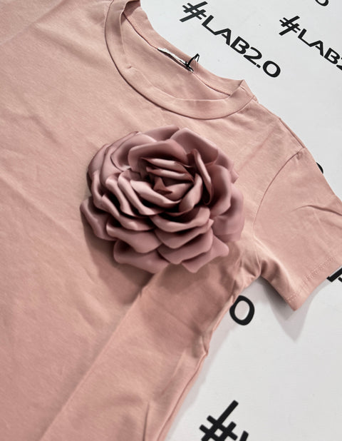 T-shirt Fiore Cipria
