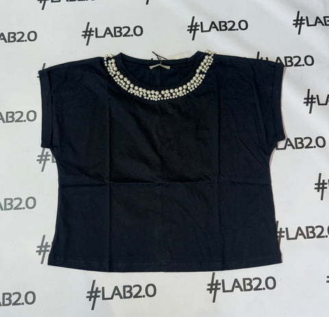 T-shirt Perle  Nera