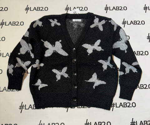 Cardigan Farfalle Nero