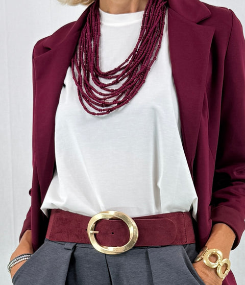 Collana Ludo Bordeaux