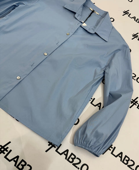 Camicia Manica Ampia Celeste