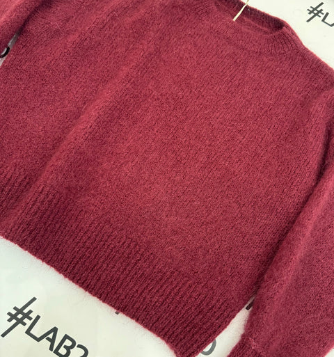 Maglione Sandy Mohair Bordeaux