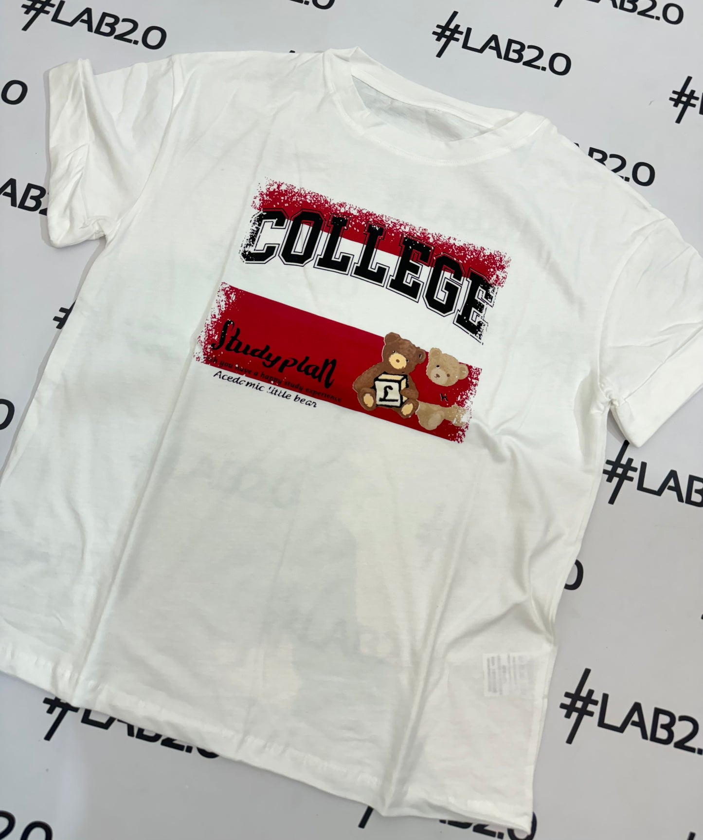 T-shirt College Bianca