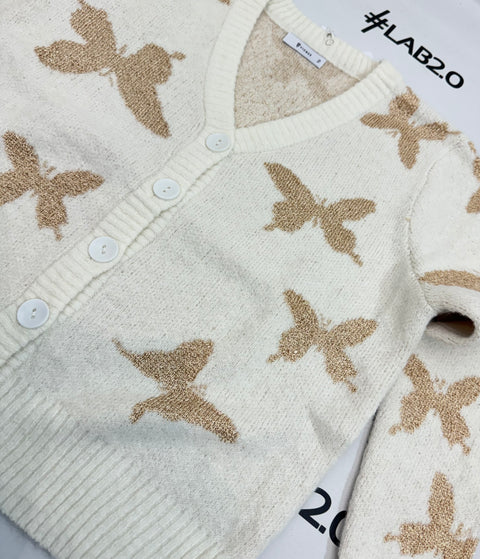 Cardigan Farfalle Panna