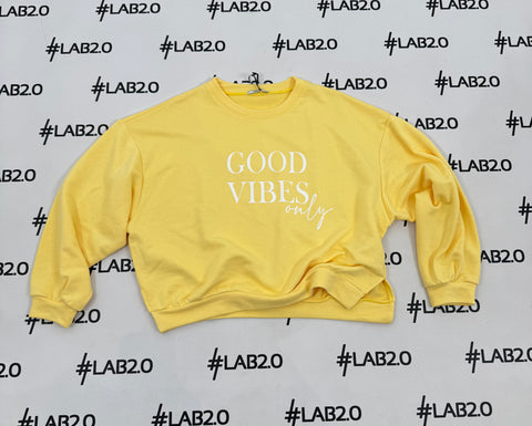 Felpa Good Vibes Gialla