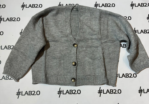 Cardigan Bottoni Grigio
