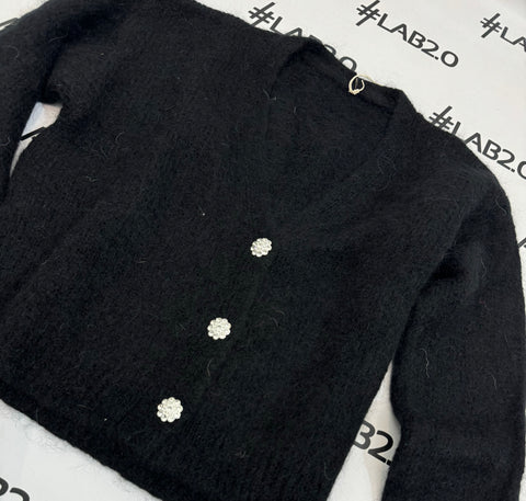 Cardigan Marta Mohair Nero