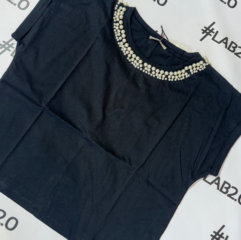 T-shirt Perle  Nera