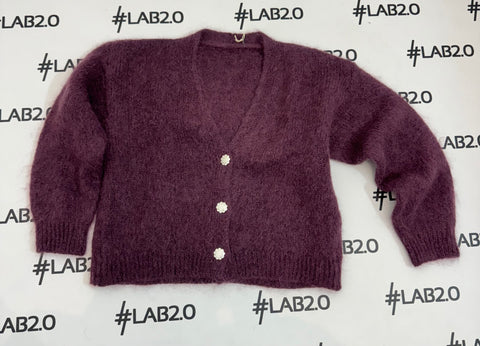 Cardigan Marta Mohair Prugna