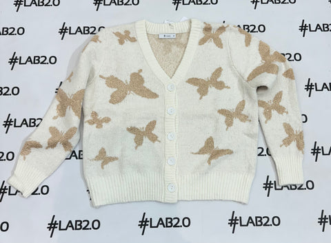 Cardigan Farfalle Panna