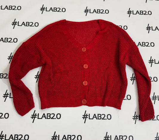 Cardigan Olivia Rosso Curvy