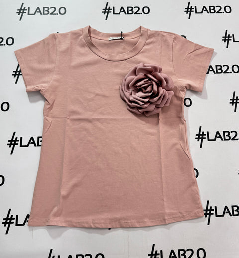 T-shirt Fiore Cipria
