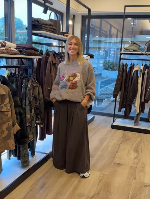 Panta-gonna Laura Melange Marrone