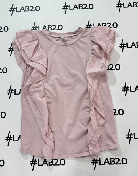 T-shirt Rouches Rosa Chiaro