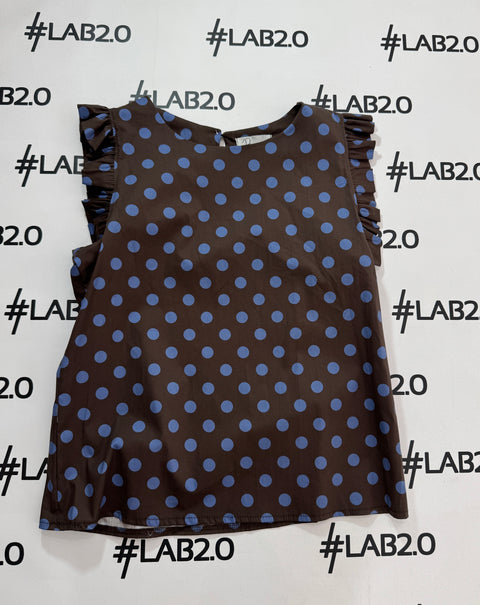 Blusa Belen Marrone Azzurro