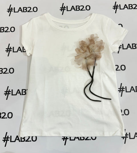 T-shirt Fiori Tortora