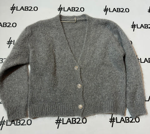 Cardigan Marta Mohair Grigio
